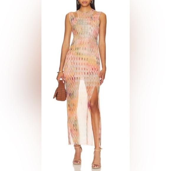 NEW Misa Los Angeles Fernanda Dress Sz S Disco Matrix - Picture 11 of 13